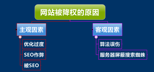 營銷網站被降權的原因分析